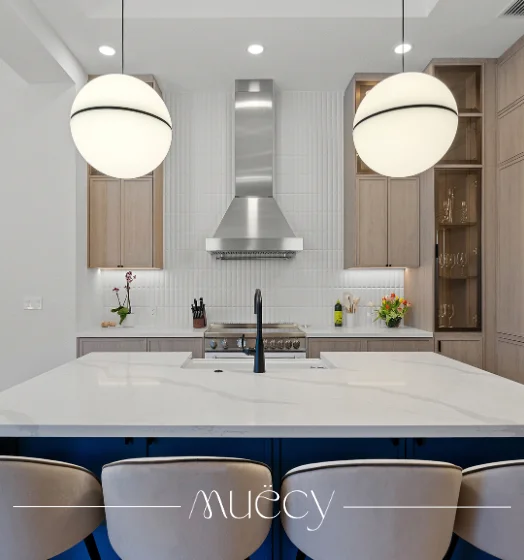 MUËCY Luxury Walnut Kitchen Cabinets - Premium Wood Custom Cabinetry Design